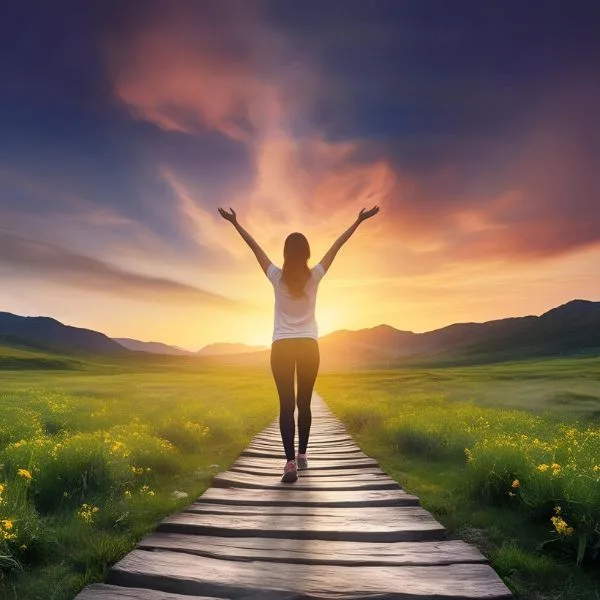 eksploracja duchowa kobieta podnosi ręce